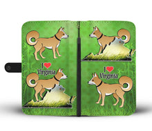 Load image into Gallery viewer, Brown Eskimo Dog Print Wallet Case-Free Shipping-VA State