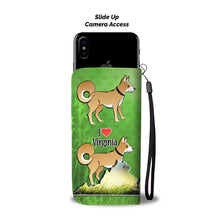Load image into Gallery viewer, Brown Eskimo Dog Print Wallet Case-Free Shipping-VA State