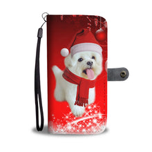 Load image into Gallery viewer, Cute Maltese Christmas Print Wallet Case-Free Shipping