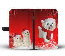 Load image into Gallery viewer, Cute Maltese Christmas Print Wallet Case-Free Shipping