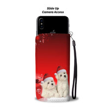 Load image into Gallery viewer, Cute Maltese Christmas Print Wallet Case-Free Shipping
