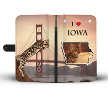 Load image into Gallery viewer, Cute Bengal Cat Print Wallet Case-Free Shipping-IA State