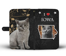Load image into Gallery viewer, British Shorthair Cat Print Wallet Case-Free Shipping-IA State