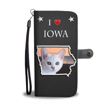 Load image into Gallery viewer, Burmilla Cat On Black Print Wallet Case-Free Shipping-IA State
