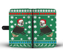 Load image into Gallery viewer, Bulldog Christmas Print Wallet Case-Free Shipping