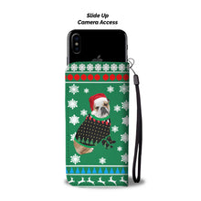 Load image into Gallery viewer, Bulldog Christmas Print Wallet Case-Free Shipping