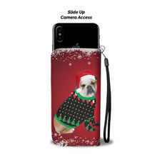 Load image into Gallery viewer, Bulldog Red Christmas Print Wallet Case-Free Shipping