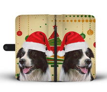 Load image into Gallery viewer, Cute Border Collie Christmas Print Wallet Case-Free Shipping