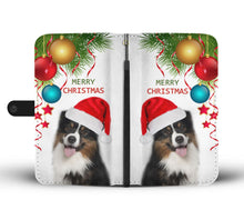 Load image into Gallery viewer, Cute Australian Shepherd Christmas Print Wallet Case-Free Shipping