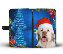 Load image into Gallery viewer, Clumber Spaniel On Christmas Print Wallet Case-Free Shipping