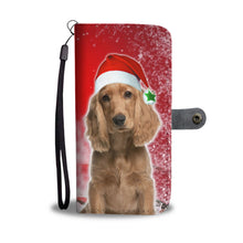Load image into Gallery viewer, Cocker Spaniel On Christmas Print Wallet Case-Free Shipping