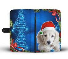 Load image into Gallery viewer, Cute Dachshund Dog On Christmas Print Wallet Case-Free Shipping