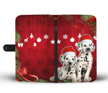 Load image into Gallery viewer, Cute Dalmatian Dog On Christmas Print Wallet Case-Free Shipping