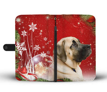 Load image into Gallery viewer, Cute English Mastiff On Christmas Print Wallet Case-Free Shipping