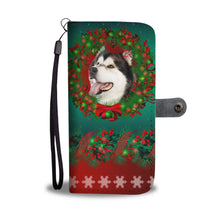 Load image into Gallery viewer, Cute Alaskan Malamute Christmas Print Wallet Case-Free Shipping