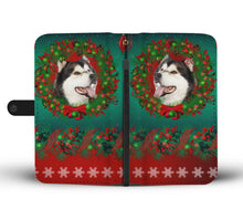 Load image into Gallery viewer, Cute Alaskan Malamute Christmas Print Wallet Case-Free Shipping