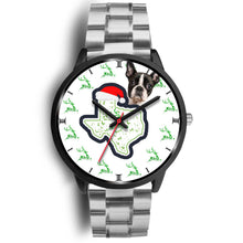 Load image into Gallery viewer, Boston Terrier Texas Christmas Special Wrist Watch-Free Shipping