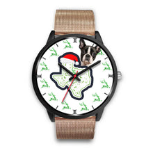 Load image into Gallery viewer, Boston Terrier Texas Christmas Special Wrist Watch-Free Shipping