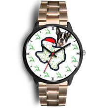 Load image into Gallery viewer, Boston Terrier Texas Christmas Special Wrist Watch-Free Shipping