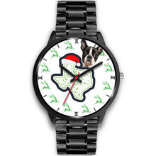Load image into Gallery viewer, Boston Terrier Texas Christmas Special Wrist Watch-Free Shipping