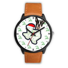 Load image into Gallery viewer, Boston Terrier Texas Christmas Special Wrist Watch-Free Shipping