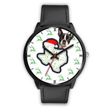 Load image into Gallery viewer, Boston Terrier Texas Christmas Special Wrist Watch-Free Shipping