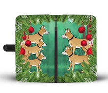 Load image into Gallery viewer, Brown Eskimo Dog Art Christmas Print Wallet Case-Free Shipping