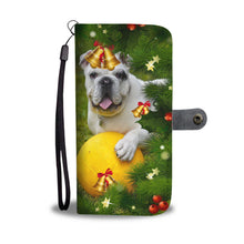 Load image into Gallery viewer, Cute Bulldog Puppy Christmas Print Wallet Case-Free Shipping
