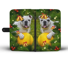 Load image into Gallery viewer, Cute Bulldog Puppy Christmas Print Wallet Case-Free Shipping