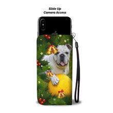 Load image into Gallery viewer, Cute Bulldog Puppy Christmas Print Wallet Case-Free Shipping