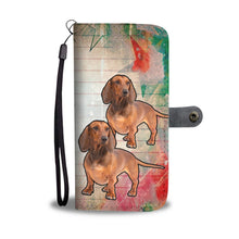 Load image into Gallery viewer, Cute Dachshund Dog Christmas Print Wallet Case-Free Shipping