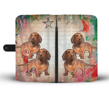 Load image into Gallery viewer, Cute Dachshund Dog Christmas Print Wallet Case-Free Shipping