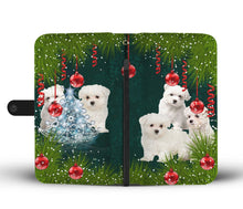 Load image into Gallery viewer, Cute Maltese Dog Christmas Print Wallet Case-Free Shipping