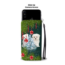 Load image into Gallery viewer, Cute Maltese Dog Christmas Print Wallet Case-Free Shipping