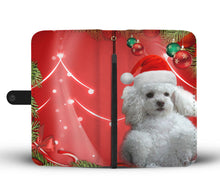 Load image into Gallery viewer, Cute Poodle On Christmas Print Wallet Case-Free Shipping