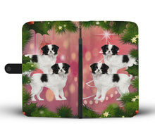 Load image into Gallery viewer, Cute Japanese Chin Dog Christmas Print Wallet Case-Free Shipping