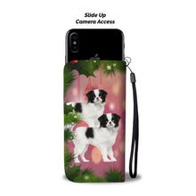 Load image into Gallery viewer, Cute Japanese Chin Dog Christmas Print Wallet Case-Free Shipping