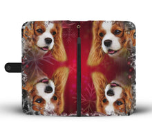 Load image into Gallery viewer, Cavalier King Charles Spaniel Dog Christmas Print Wallet Case-Free Shipping
