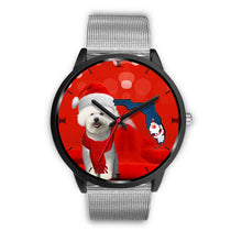 Load image into Gallery viewer, Cute Bichon Frise On Christmas Florida Wrist Watch-Free Shipping
