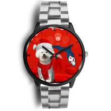 Load image into Gallery viewer, Cute Bichon Frise On Christmas Florida Wrist Watch-Free Shipping