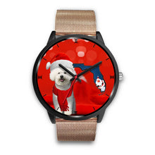 Load image into Gallery viewer, Cute Bichon Frise On Christmas Florida Wrist Watch-Free Shipping