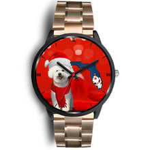 Load image into Gallery viewer, Cute Bichon Frise On Christmas Florida Wrist Watch-Free Shipping