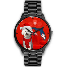 Load image into Gallery viewer, Cute Bichon Frise On Christmas Florida Wrist Watch-Free Shipping