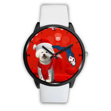 Load image into Gallery viewer, Cute Bichon Frise On Christmas Florida Wrist Watch-Free Shipping
