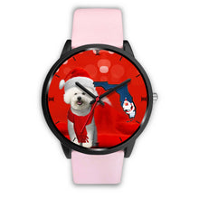 Load image into Gallery viewer, Cute Bichon Frise On Christmas Florida Wrist Watch-Free Shipping