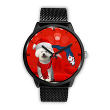 Load image into Gallery viewer, Cute Bichon Frise On Christmas Florida Wrist Watch-Free Shipping