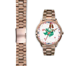 Load image into Gallery viewer, Basset Hound Texas Christmas Special Wrist Watch-Free Shipping