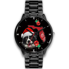 Load image into Gallery viewer, Cute Border Collie On Christmas Florida Wrist Watch-Free Shipping