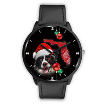 Load image into Gallery viewer, Cute Border Collie On Christmas Florida Wrist Watch-Free Shipping