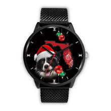 Load image into Gallery viewer, Cute Border Collie On Christmas Florida Wrist Watch-Free Shipping